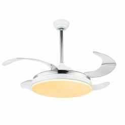 Globo CABRERA Deckenventilator LED Weiß, 1-flammig, Fernbedienung -LED Leuchten Verkäufe globo cabrera deckenventilator 351 4