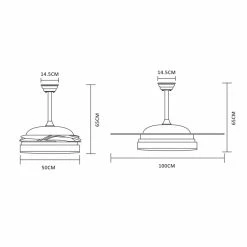 Globo CABRERA Deckenventilator LED Weiß, 1-flammig, Fernbedienung -LED Leuchten Verkäufe globo cabrera deckenventilator 351 9