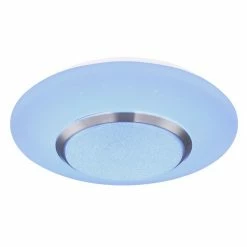 Globo CANDIDA Deckenleuchte LED Nickel-Matt, Weiß, 1-flammig, Fernbedienung, Farbwechsler -LED Leuchten Verkäufe globo candida deckenleuchte 48311 18rgb 4