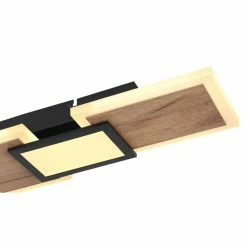 Globo CAROLINE Deckenleuchte LED Schwarz, Holzoptik, 1-flammig -LED Leuchten Verkäufe globo caroline deckenleuchte 67279 40 4