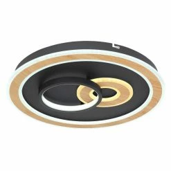 Globo CHESSY Deckenleuchte LED Schwarz, Weiß, Holzoptik, 1-flammig, Fernbedienung 11 Globo CHESSY Deckenleuchte LED Schwarz, Weiß, Holzoptik, 1-flammig, Fernbedienung -LED Leuchten Verkäufe globo chessy deckenleuchte 48551 50sh 4