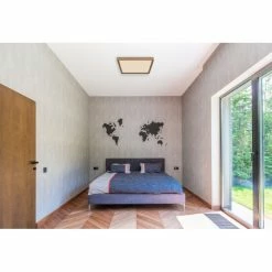 Globo CINDERELLA Deckenpanel LED Weiß, Holzoptik, 1-flammig