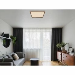 Globo CINDERELLA Deckenpanel LED Weiß, Holzoptik, 1-flammig