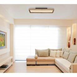 Globo CINDERELLA Deckenpanel LED Weiß, Holzoptik, 1-flammig