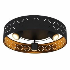 Globo CLARKE Deckenleuchte LED Schwarz, 3-flammig