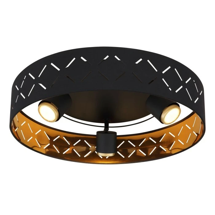 Globo CLARKE Deckenleuchte LED Schwarz, 3-flammig 1 Globo CLARKE Deckenleuchte LED Schwarz, 3-flammig