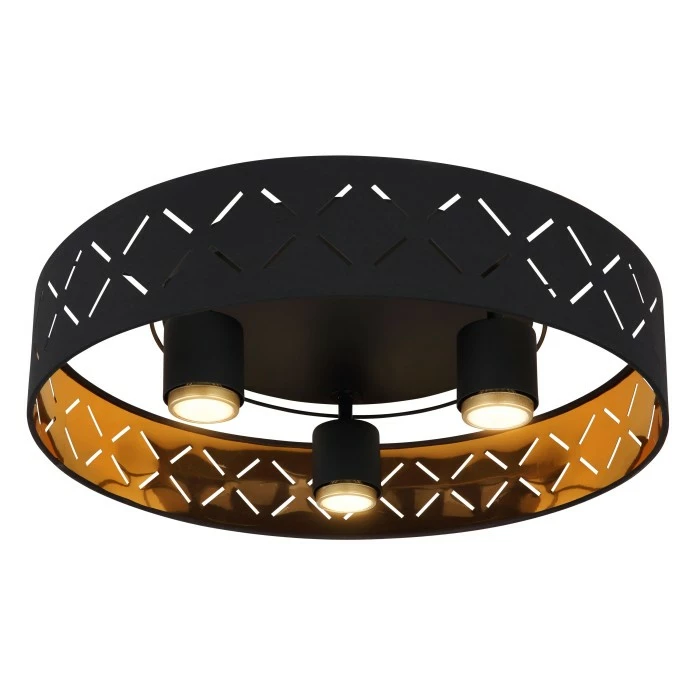 Globo CLARKE Deckenleuchte LED Schwarz, 3-flammig 4 Globo CLARKE Deckenleuchte LED Schwarz, 3-flammig – Bild 4