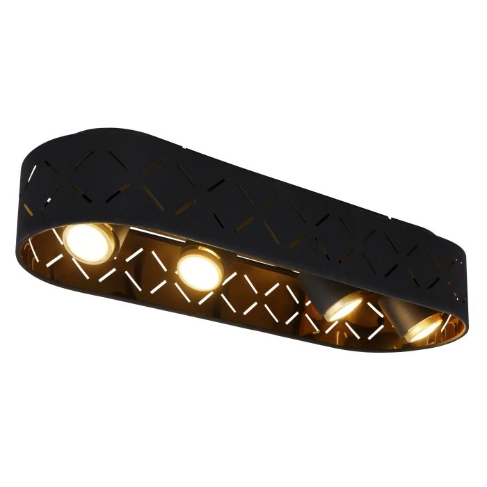 Globo CLARKE Deckenleuchte LED Schwarz, 4-flammig 1 Globo CLARKE Deckenleuchte LED Schwarz, 4-flammig