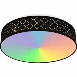 Globo CLARKE Deckenleuchte LED Weiß, 1-flammig, Fernbedienung, Farbwechsler