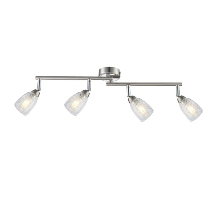 Globo CRASH Deckenstrahler LED Nickel-Matt, 4-flammig 1 Globo CRASH Deckenstrahler LED Nickel-Matt, 4-flammig