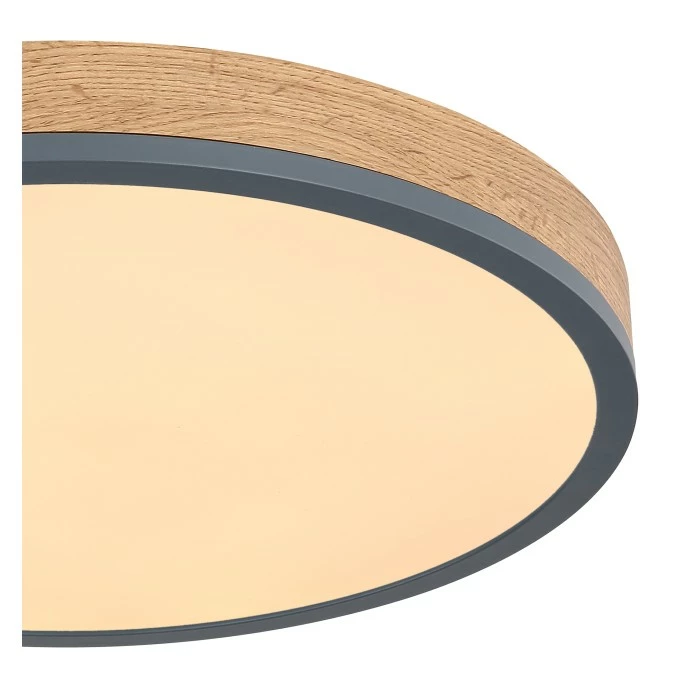 Globo DORO Deckenleuchte LED Grau, Holzoptik, 1-flammig 3 Globo DORO Deckenleuchte LED Grau, Holzoptik, 1-flammig – Bild 3