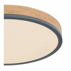 Globo DORO Deckenleuchte LED Grau, Holzoptik, 1-flammig, Fernbedienung -LED Leuchten Verkäufe globo doro deckenleuchte 416080wd2r cct 4