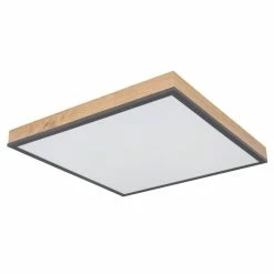 Globo DORO Deckenpanel LED Schwarz, Holzoptik, 1-flammig -LED Leuchten Verkäufe globo doro deckenpanel 416080wd2 2