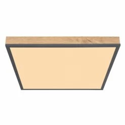 Globo DORO Deckenpanel LED Schwarz, Holzoptik, 1-flammig -LED Leuchten Verkäufe globo doro deckenpanel 416080wd2 3