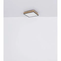 Globo DORO Deckenpanel LED Schwarz, Holzoptik, 1-flammig -LED Leuchten Verkäufe globo doro deckenpanel 416080wd2 8