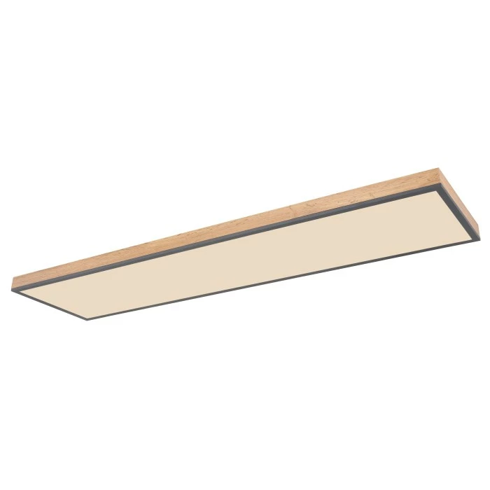 Globo DORO Deckenpanel LED Schwarz, Holzoptik, 1-flammig, Fernbedienung 1 Globo DORO Deckenpanel LED Schwarz, Holzoptik, 1-flammig, Fernbedienung