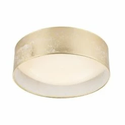 Globo DRUM Deckenleuchte LED Wei&szlig;, Gold, 1-flammig