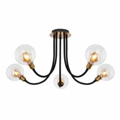 Globo EDDY Deckenleuchte LED Gold, 5-flammig