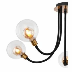 Globo EDDY Deckenleuchte LED Gold, 5-flammig -LED Leuchten Verkäufe globo eddy deckenleuchte 56010 5d 3