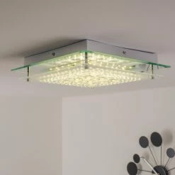 Globo ELENA Deckenleuchte LED Chrom, 1-flammig -LED Leuchten Verkäufe globo elena deckenleuchte 49362 7