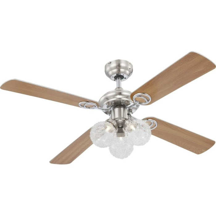 Globo ENIGMA Deckenventilator LED Nickel-Matt, Chrom, 3-flammig 11 Globo ENIGMA Deckenventilator LED Nickel-Matt, Chrom, 3-flammig – Bild 11