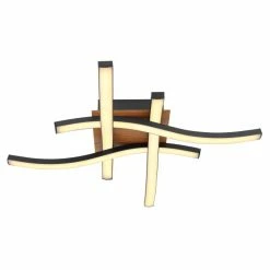 Globo EVITA Deckenleuchte LED Schwarz, Holzoptik, 1-flammig 10 Globo EVITA Deckenleuchte LED Schwarz, Holzoptik, 1-flammig -LED Leuchten Verkäufe globo evita deckenleuchte 67171 20 2