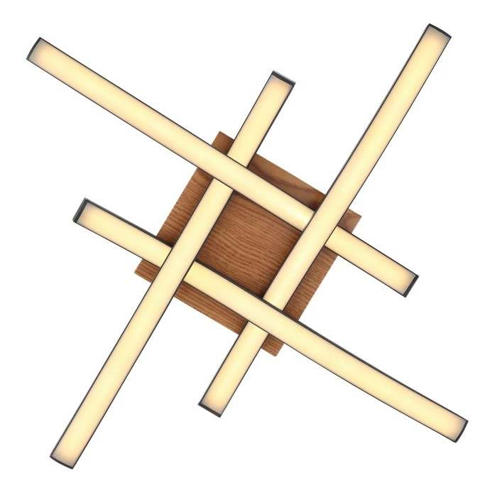 Globo EVITA Deckenleuchte LED Schwarz, Holzoptik, 1-flammig 4 Globo EVITA Deckenleuchte LED Schwarz, Holzoptik, 1-flammig – Bild 4