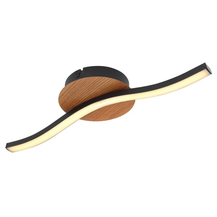 Globo EVITA Deckenleuchte LED Schwarz, Holzoptik, 1-flammig 1 Globo EVITA Deckenleuchte LED Schwarz, Holzoptik, 1-flammig