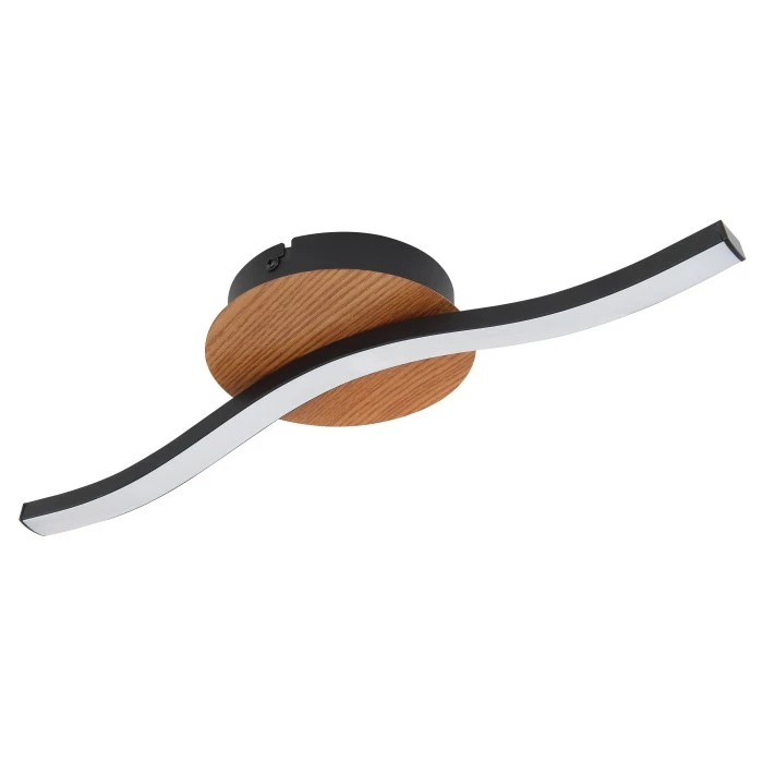 Globo EVITA Deckenleuchte LED Schwarz, Holzoptik, 1-flammig 2 Globo EVITA Deckenleuchte LED Schwarz, Holzoptik, 1-flammig – Bild 2