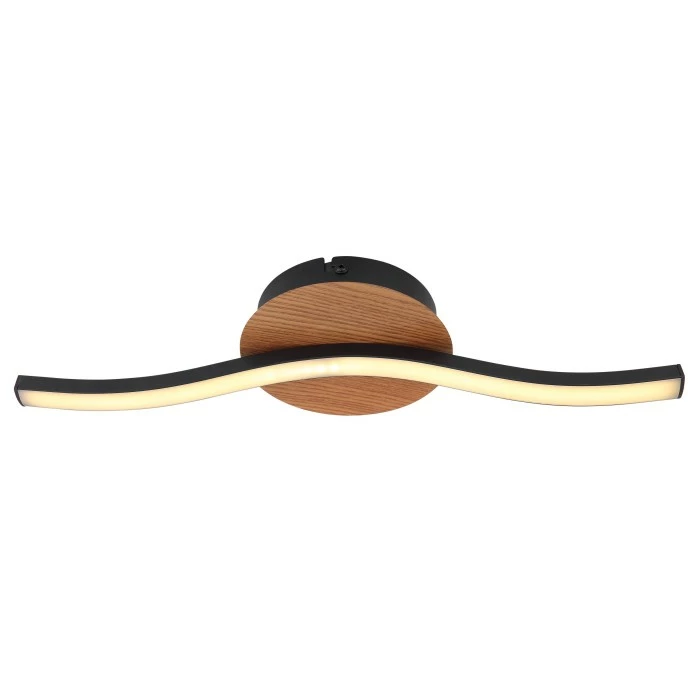 Globo EVITA Deckenleuchte LED Schwarz, Holzoptik, 1-flammig 3 Globo EVITA Deckenleuchte LED Schwarz, Holzoptik, 1-flammig – Bild 3