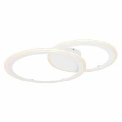 Globo FENNA Deckenleuchte LED Wei&szlig;, 1-flammig, Fernbedienung