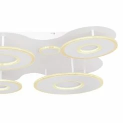 Globo FLAVETTO Deckenleuchte LED Wei&szlig;, 1-flammig, Fernbedienung -LED Leuchten Verkäufe globo flavetto deckenleuchte 48271 100 4