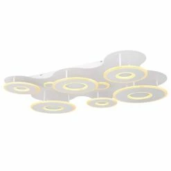 Globo FLAVETTO Deckenleuchte LED Wei&szlig;, 1-flammig, Fernbedienung -LED Leuchten Verkäufe globo flavetto deckenleuchte 48271 100 5