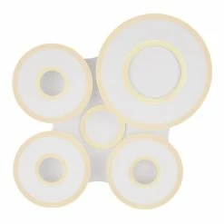 Globo FLAVETTO Deckenleuchte LED Wei&szlig;, 1-flammig, Fernbedienung -LED Leuchten Verkäufe globo flavetto deckenleuchte 48271 55 3