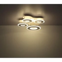 Globo FLAVETTO Deckenleuchte LED Wei&szlig;, 1-flammig, Fernbedienung -LED Leuchten Verkäufe globo flavetto deckenleuchte 48271 55 8