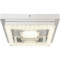 Globo FOGO Deckenleuchte LED Chrom, 1-flammig -LED Leuchten Verkäufe globo fogo deckenleuchte 49246 12 2