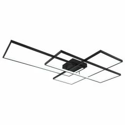 Globo GABRIEL Deckenleuchte LED Schwarz, 1-flammig, Fernbedienung -LED Leuchten Verkäufe globo gabriel deckenleuchte 67227 100b 6