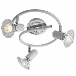 Globo GEM Deckenleuchte LED Chrom, Wei&szlig;, 3-flammig