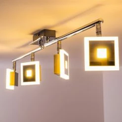 Globo GEROLF Deckenstrahler LED Chrom, 5-flammig -LED Leuchten Verkäufe globo gerolf deckenstrahler 56111 4 10