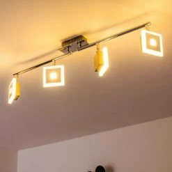 Globo GEROLF Deckenstrahler LED Chrom, 5-flammig -LED Leuchten Verkäufe globo gerolf deckenstrahler 56111 4 13