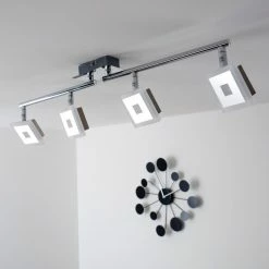 Globo GEROLF Deckenstrahler LED Chrom, 5-flammig -LED Leuchten Verkäufe globo gerolf deckenstrahler 56111 4 18