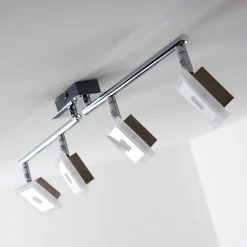 Globo GEROLF Deckenstrahler LED Chrom, 5-flammig -LED Leuchten Verkäufe globo gerolf deckenstrahler 56111 4 19