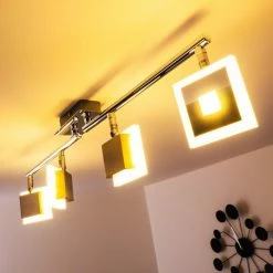 Globo GEROLF Deckenstrahler LED Chrom, 5-flammig -LED Leuchten Verkäufe globo gerolf deckenstrahler 56111 4 7