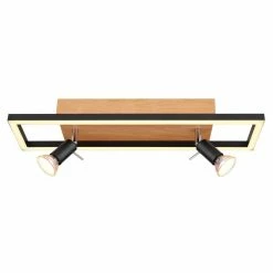 Globo IDA Deckenleuchte LED Schwarz, Holzoptik, 3-flammig -LED Leuchten Verkäufe globo ida deckenleuchte 57034 2 2