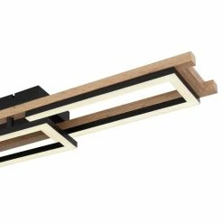 Globo ILLA Deckenleuchte LED Schwarz, Holzoptik, 1-flammig -LED Leuchten Verkäufe globo illa deckenleuchte 67266d1 4