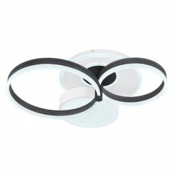 Globo JACK Deckenleuchte LED Schwarz, Wei&szlig;, 1-flammig, Fernbedienung -LED Leuchten Verkäufe globo jack deckenleuchte 48448 48 4