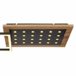 Globo JIMBO Deckenleuchte LED Schwarz, Holz dunkel, 2-flammig -LED Leuchten Verkäufe globo jimbo deckenleuchte 67267 24 4