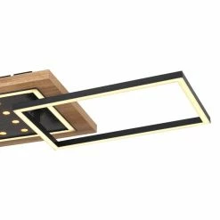 Globo JIMBO Deckenleuchte LED Schwarz, Holz dunkel, 2-flammig -LED Leuchten Verkäufe globo jimbo deckenleuchte 67267 48 4