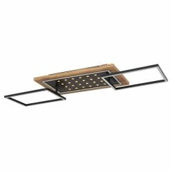 Globo JIMBO Deckenleuchte LED Schwarz, Holz dunkel, 2-flammig -LED Leuchten Verkäufe globo jimbo deckenleuchte 67267 48 5