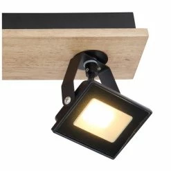 Globo JOYA Deckenleuchte LED Schwarz, Holz hell, 2-flammig -LED Leuchten Verkäufe globo joya deckenleuchte 56247 2b 3